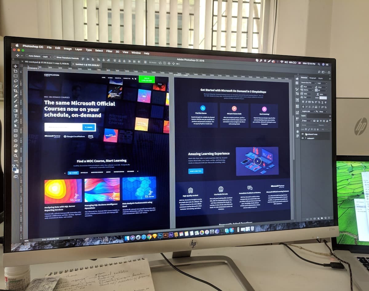 UI/UX design — wireframes, prototypes and interface components
